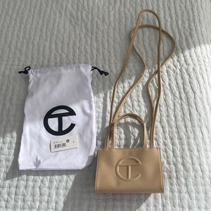NWT Telfar small shopping bag- cream
